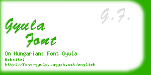 gyula font business card